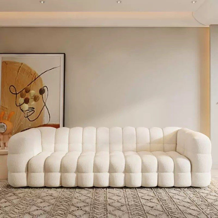 NAT Modern Boucle Fabric Sofa - Radical Homes Singapore