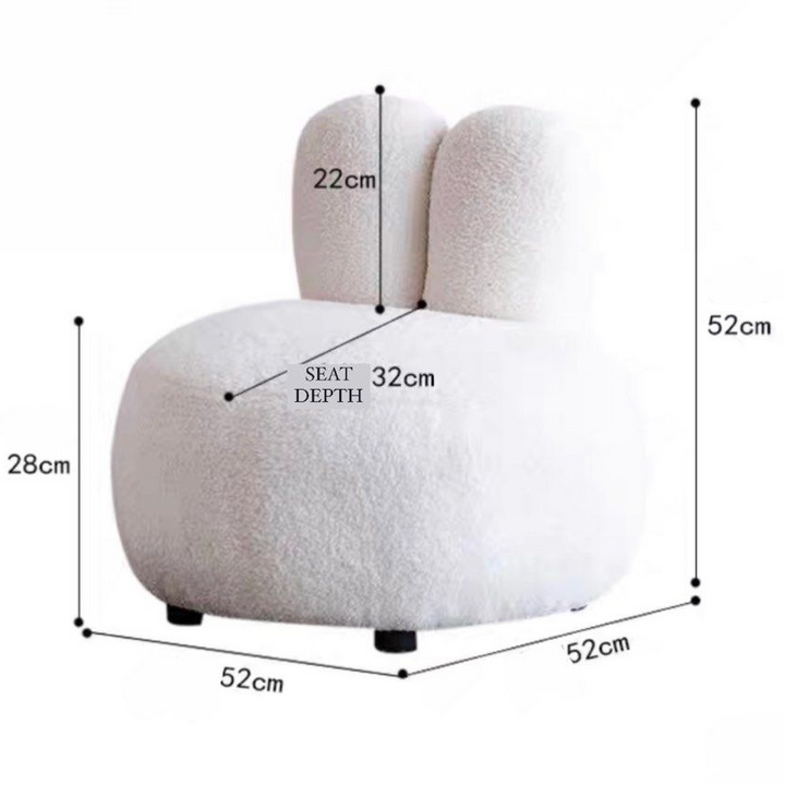 JOANNA Modern Boucle Lounge Chair - Radical Homes Singapore