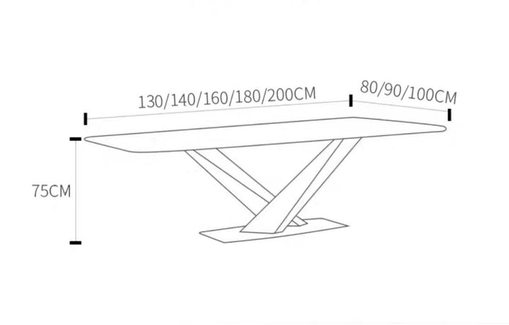 GALLAGHER Modern Sintered Stone Dining Table - Radical Homes Singapore
