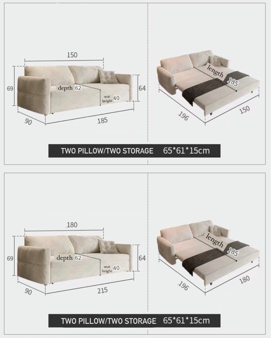 JEKO Modern Storage Sofa Bed - Radical Homes Singapore