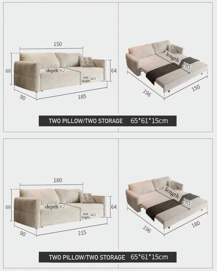 JEKO Modern Storage Sofa Bed - Radical Homes Singapore