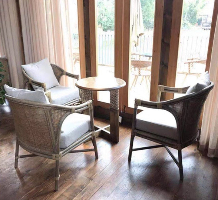 ROSEHAVEN Vintage Rattan Lounge Chair - Cassa Haus Singapore