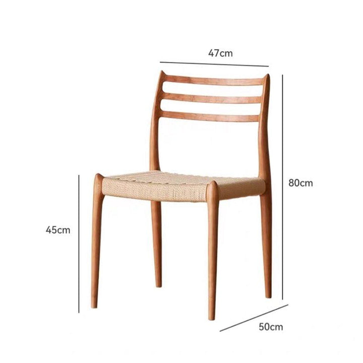 SERIO Solid Wood & Rattan Dining Chair - Radical Homes Singapore