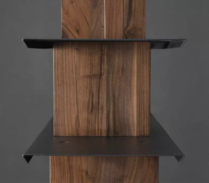 NEIVA Modern Walnut Display Shelf - Radical Homes Singapore