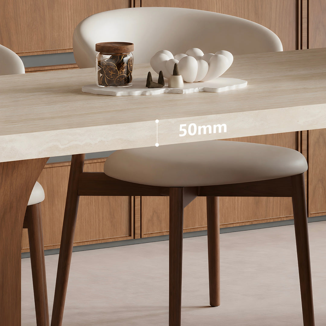 QUARRY Modern Travertine Island Dining Table - Cassa Haus Singapore