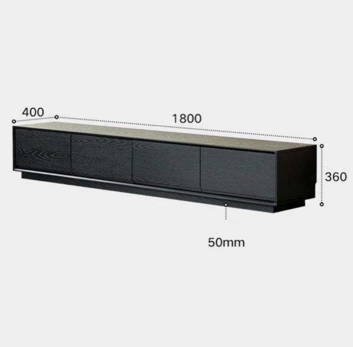NOCTARA Modern Solid Wood TV Console