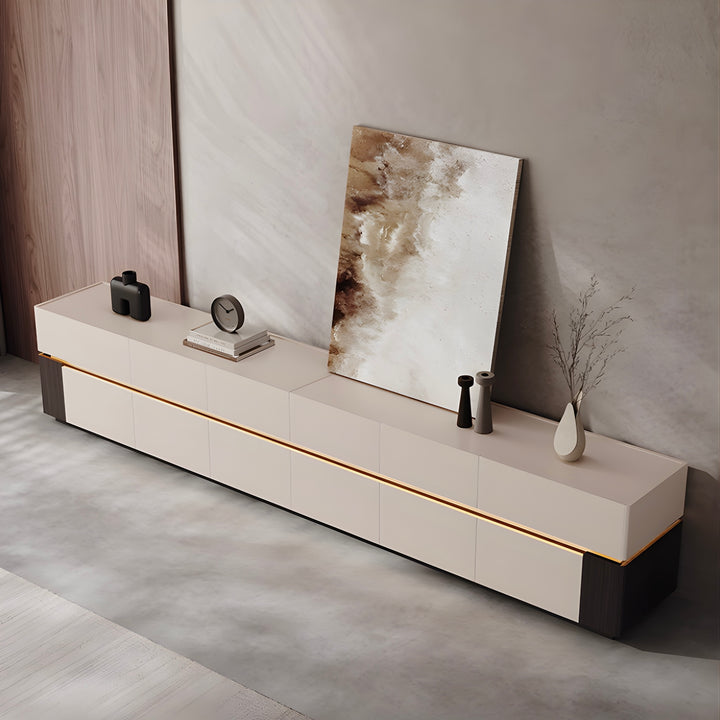 LUMIVAR Modern Solid Wood LED TV Console - Cassa Haus Singapore