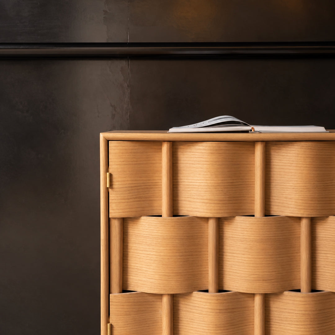 WEAVECRAFT Modern Solid Wood Sideboard