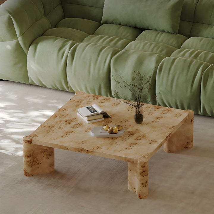ELVIRI Mappa Burl Solid Wood Coffee Table