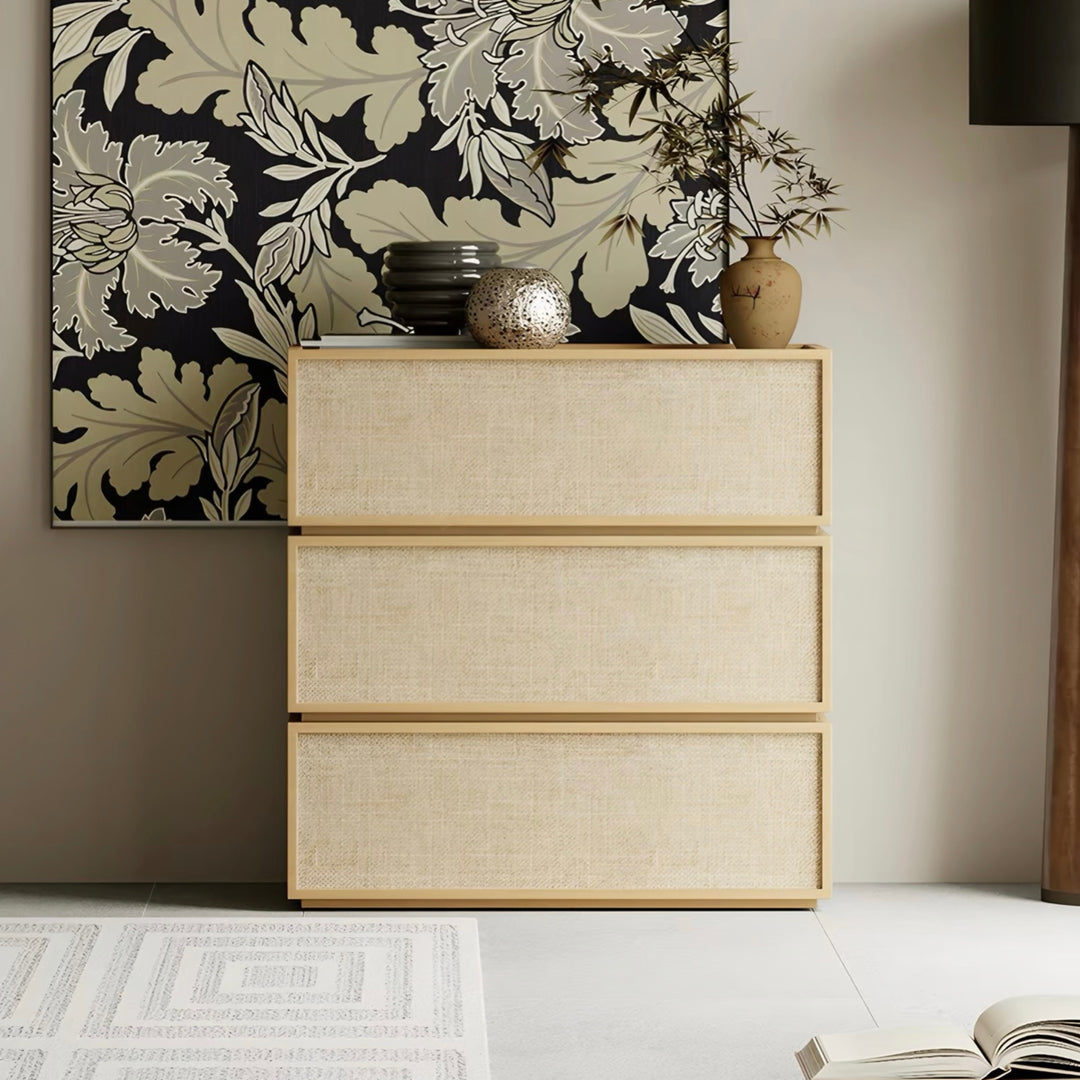 WATTLE Rustic Rattan Chest of Drawers - Cassa Haus Singapore