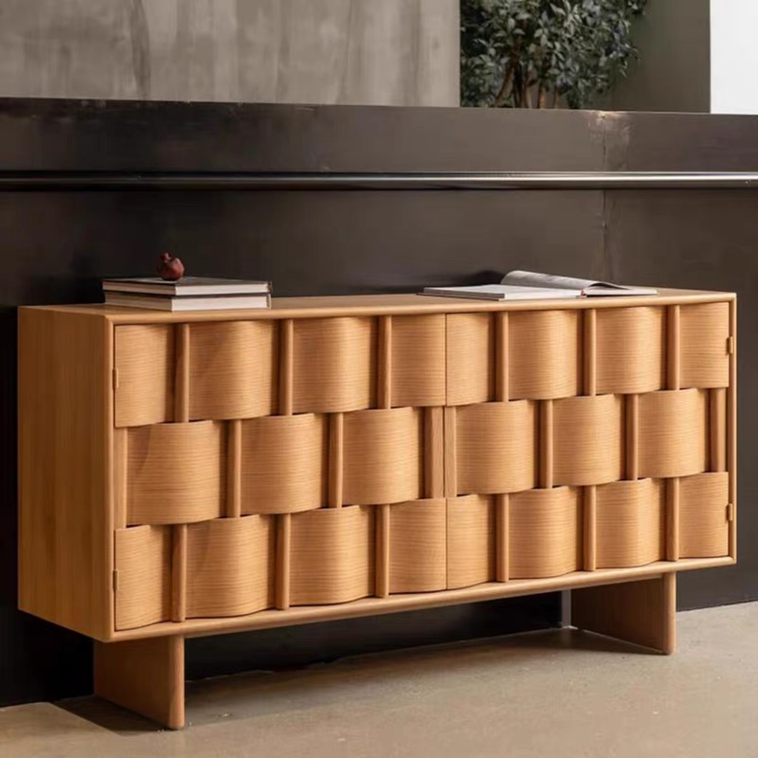 WEAVECRAFT Modern Solid Wood Sideboard