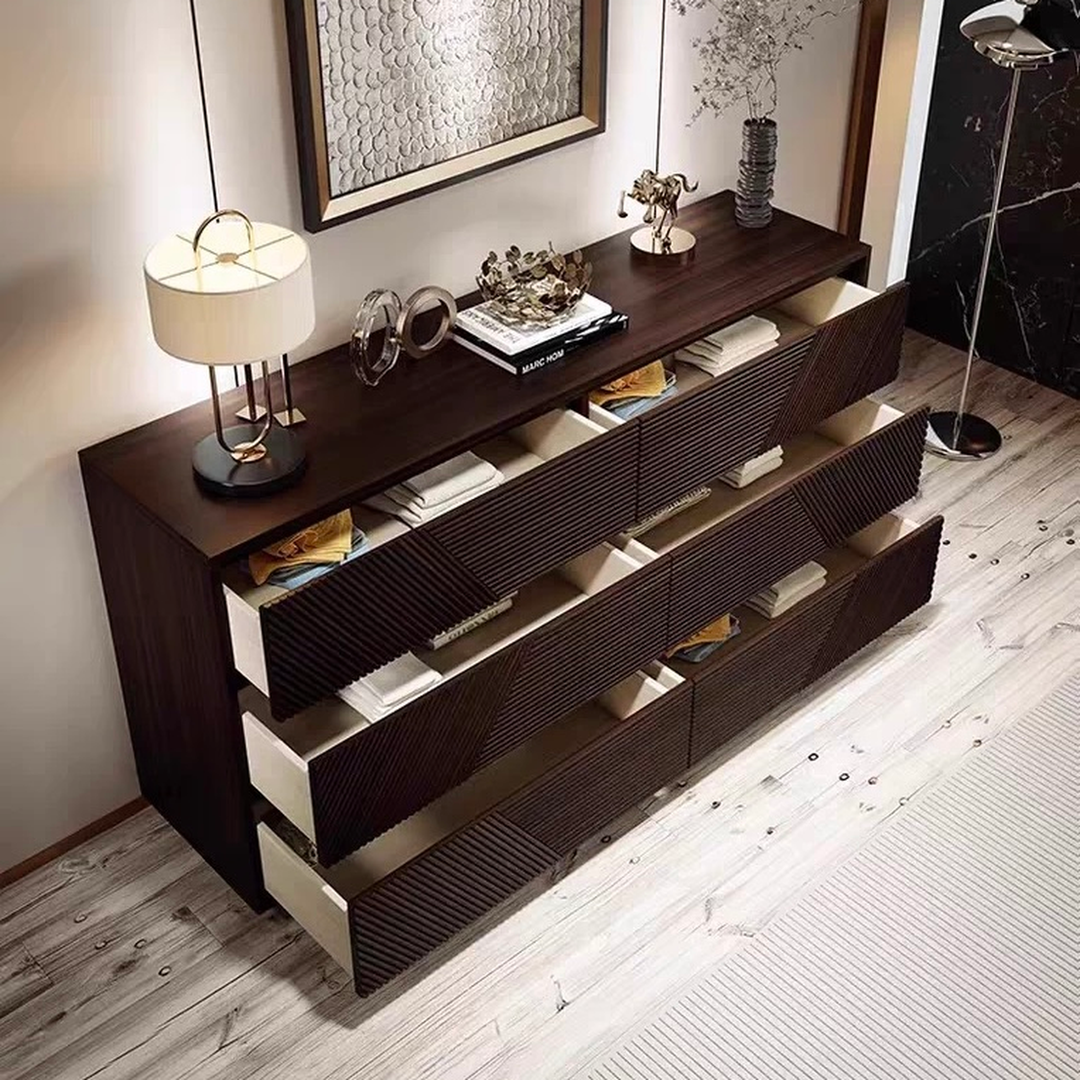 VETTORE Modern Solid Wood Chest of Drawers - Cassa Haus Singapore