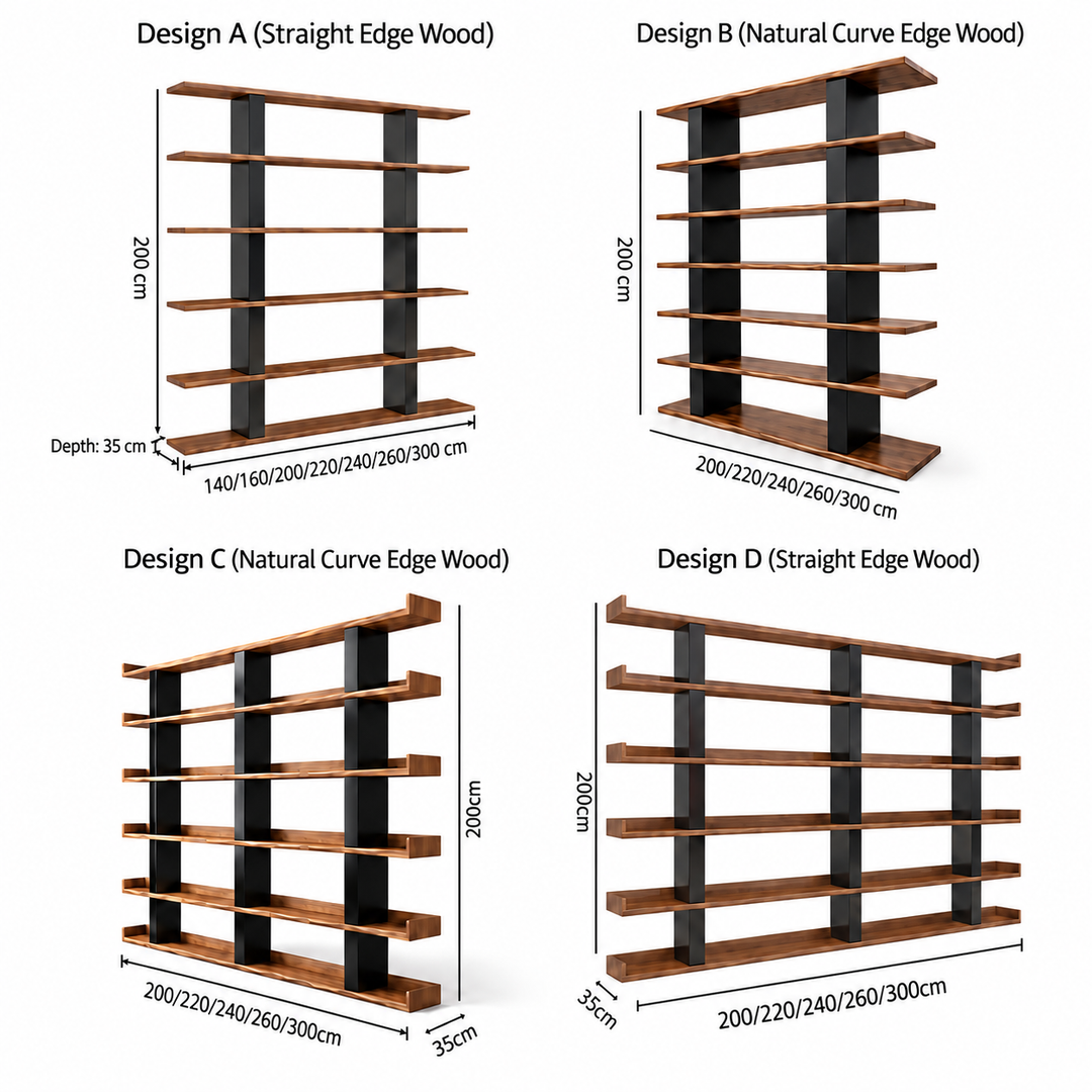 VALENZA Modern Solid Wood Display Shelves - Cassa Haus Singapore