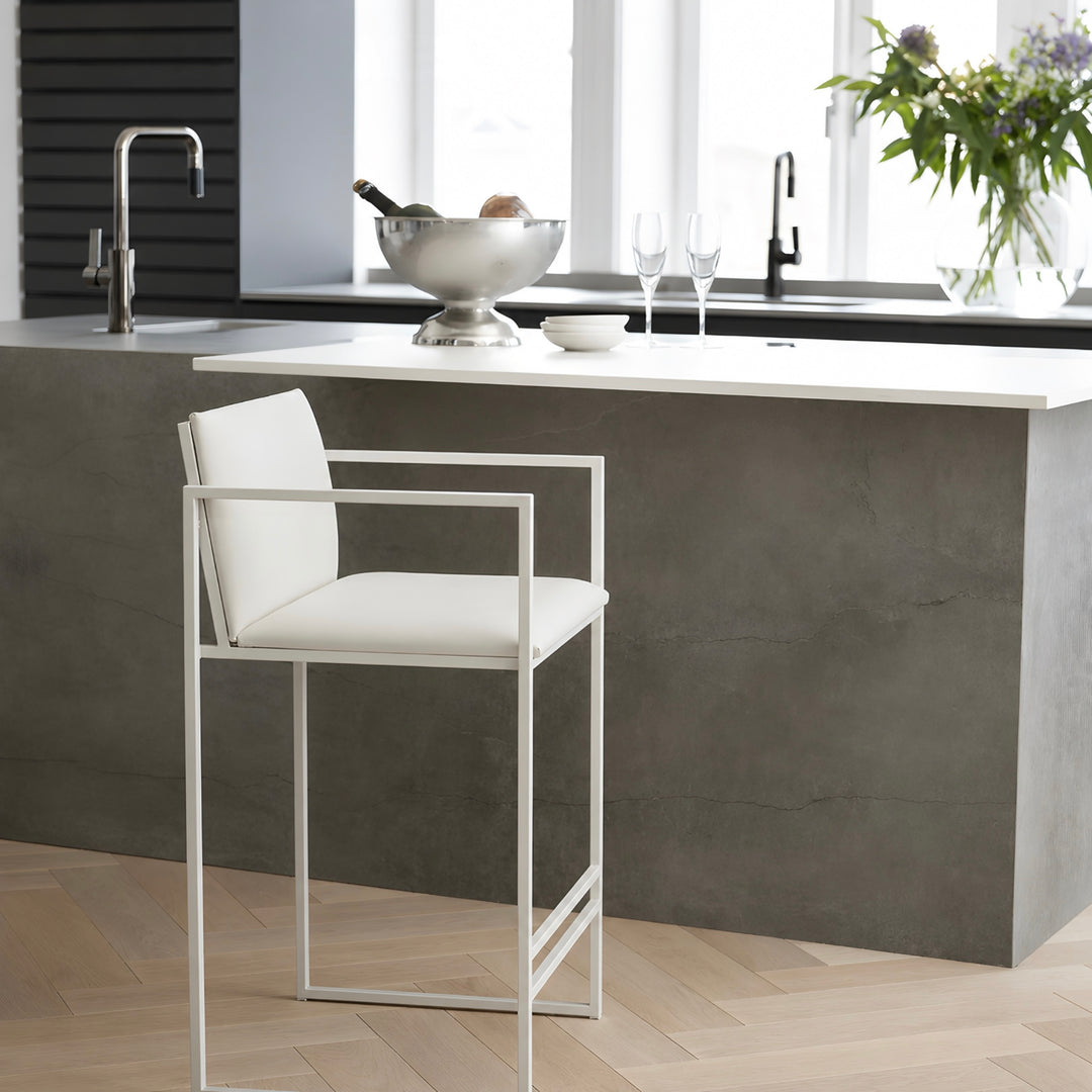 CAVIRO Modern Leather Bar Stool - Cassa Haus Singapore