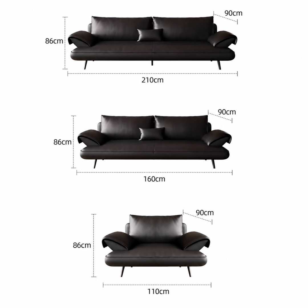 BASLO Modern Genuine Leather Sofa