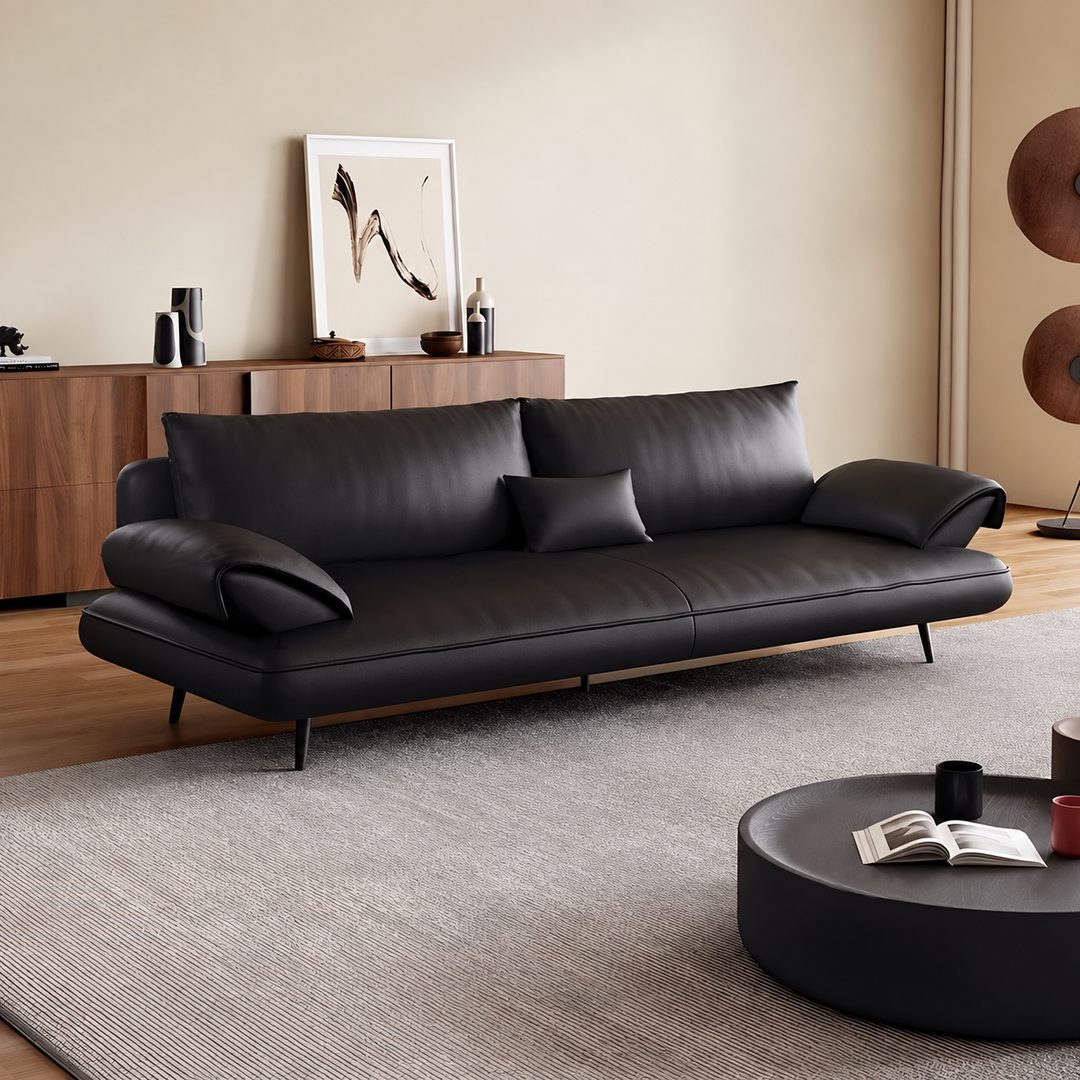 BASLO Modern Genuine Leather Sofa