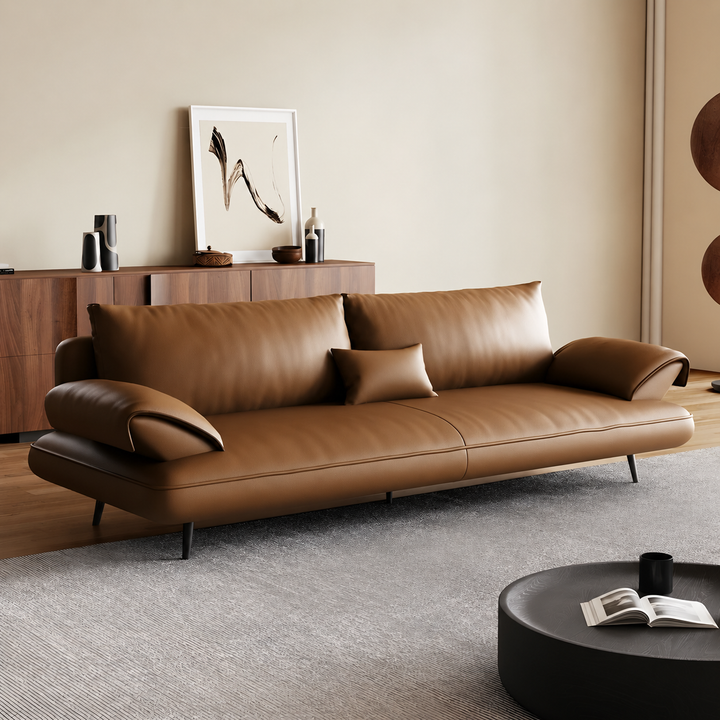 BASLO Modern Genuine Leather Sofa