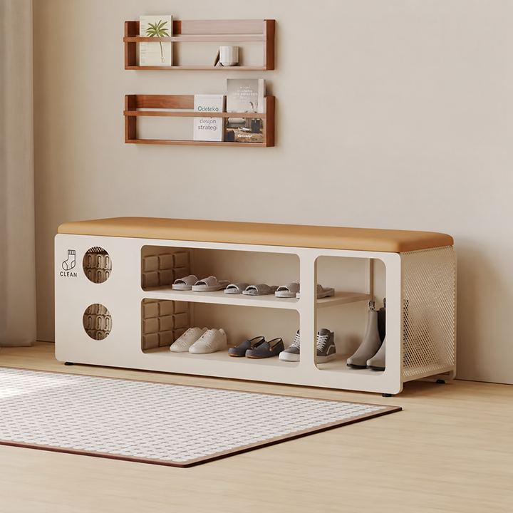 PAUSE Minimalist Entryway Shoe Bench