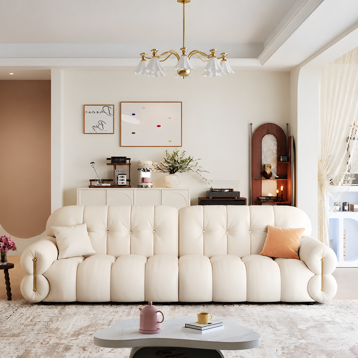 BELUNE Modern Leather Sofa