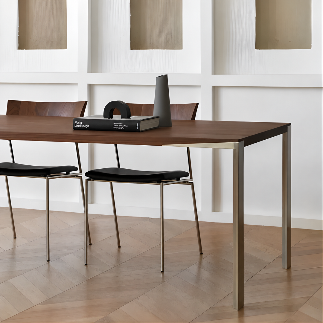 LINEA Modern Walnut Dining Table