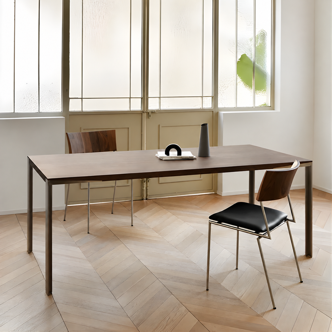 LINEA Modern Walnut Dining Table