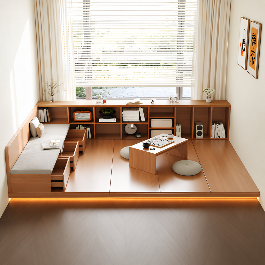 HARUKO Japanese Storage Platform & Bench