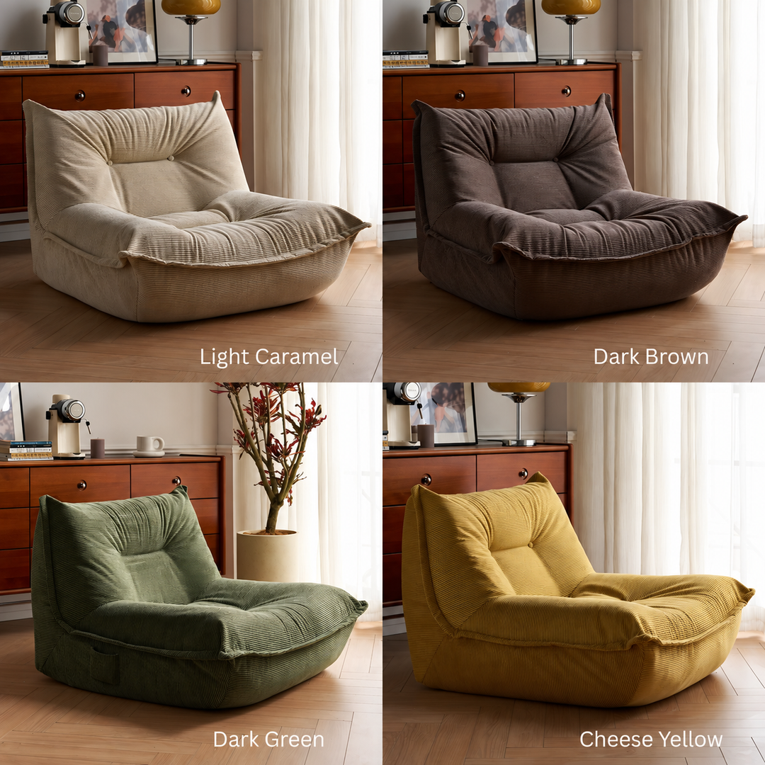 LUMO Modern Corduroy Fabric Lounge Chair