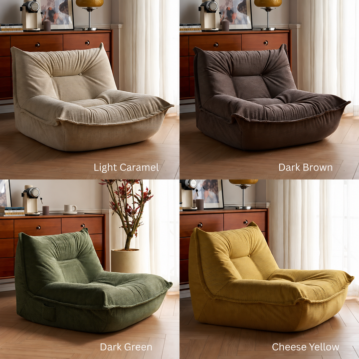 LUMO Modern Corduroy Fabric Lounge Chair