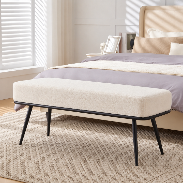 CAVERO Modern Lambswool Bench