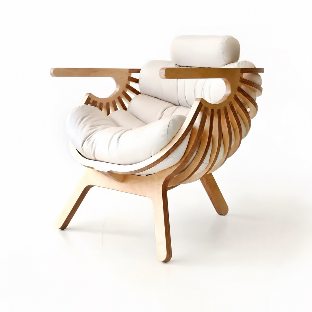 ZANE Modern Solid Wood Lounge Chair - Cassa Haus Singapore