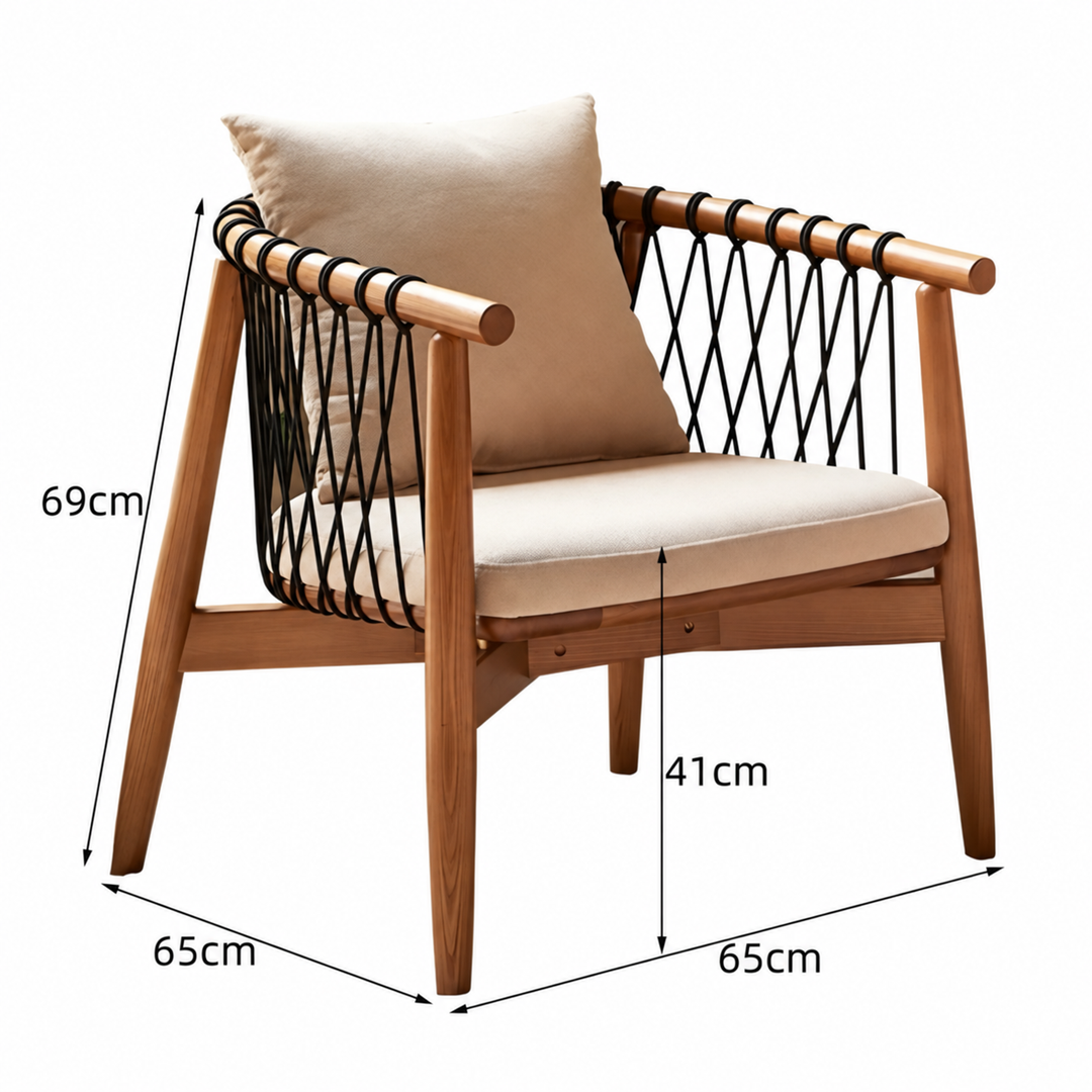 WELLS Modern Solid Wood Leisure Chair
