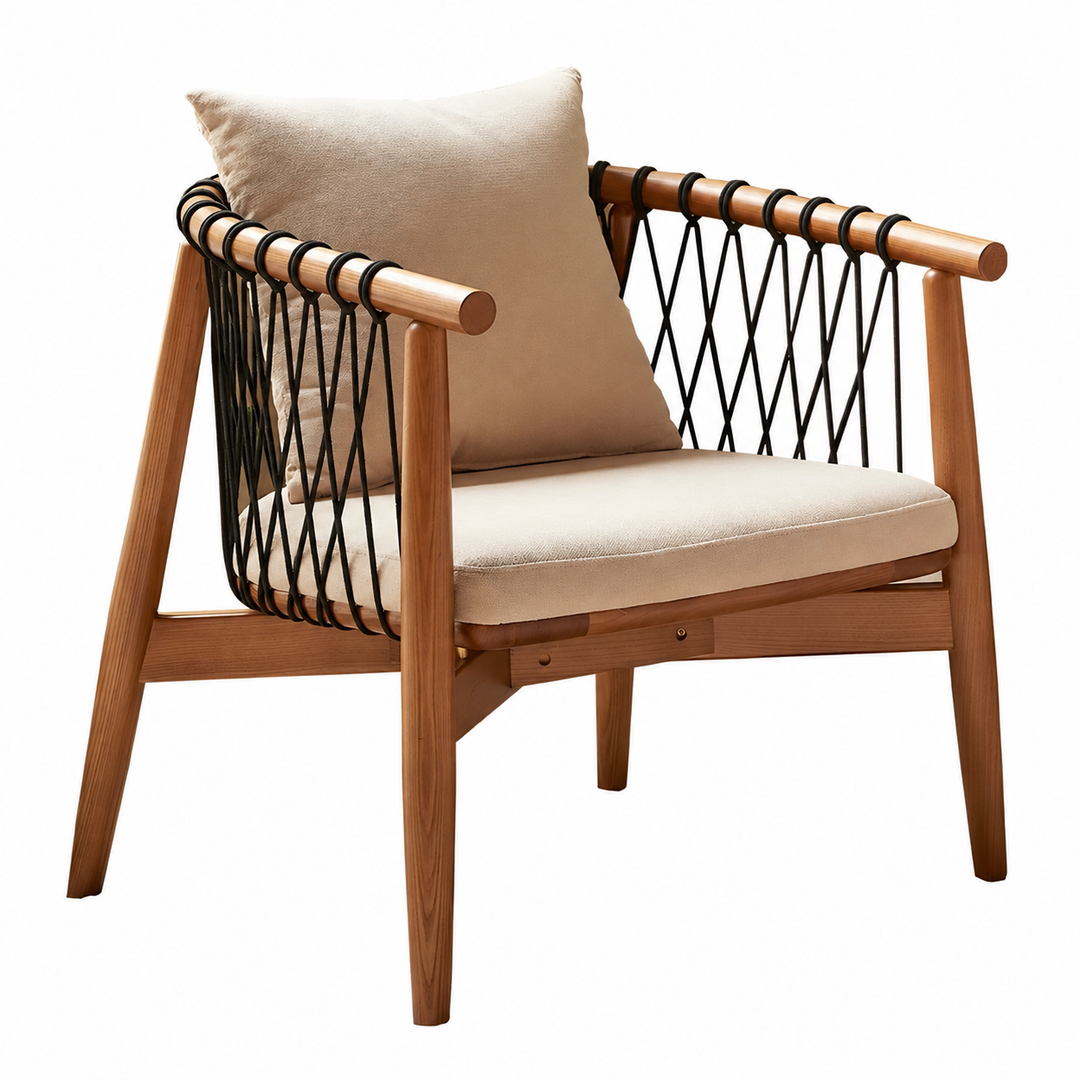 WELLS Modern Solid Wood Leisure Chair
