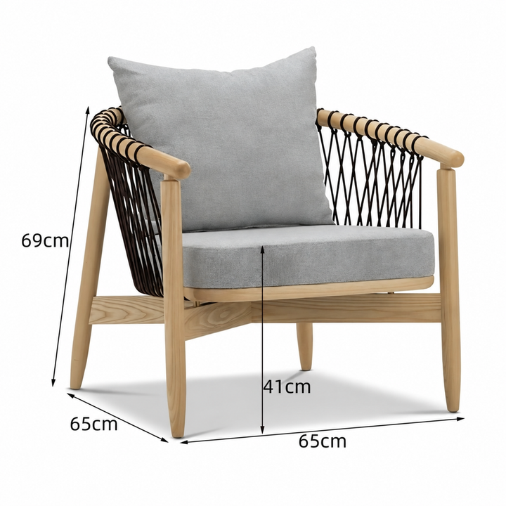 WELLS Modern Solid Wood Leisure Chair