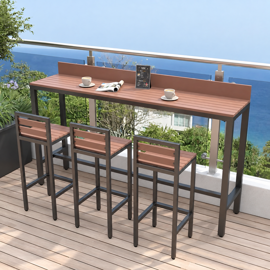 QORVENZA Modern Outdoor Bar Table and Chairs - Cassa Haus Singapore