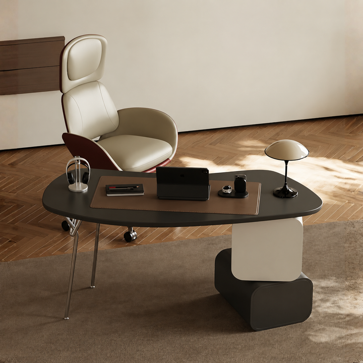 RADCLIFFE Modern Office Desk and Leather Chair