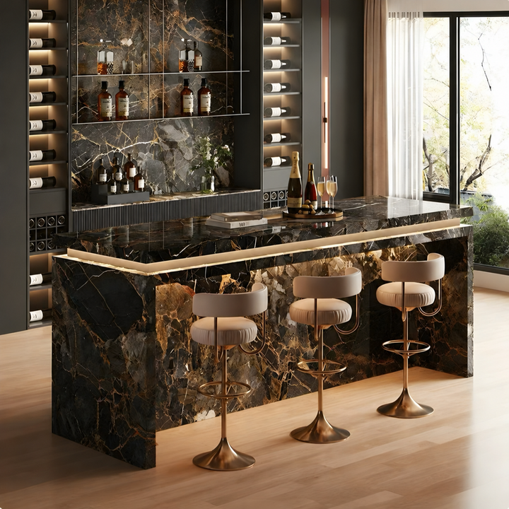 VESTRAVO Modern Sintered Stone Island Bar Table