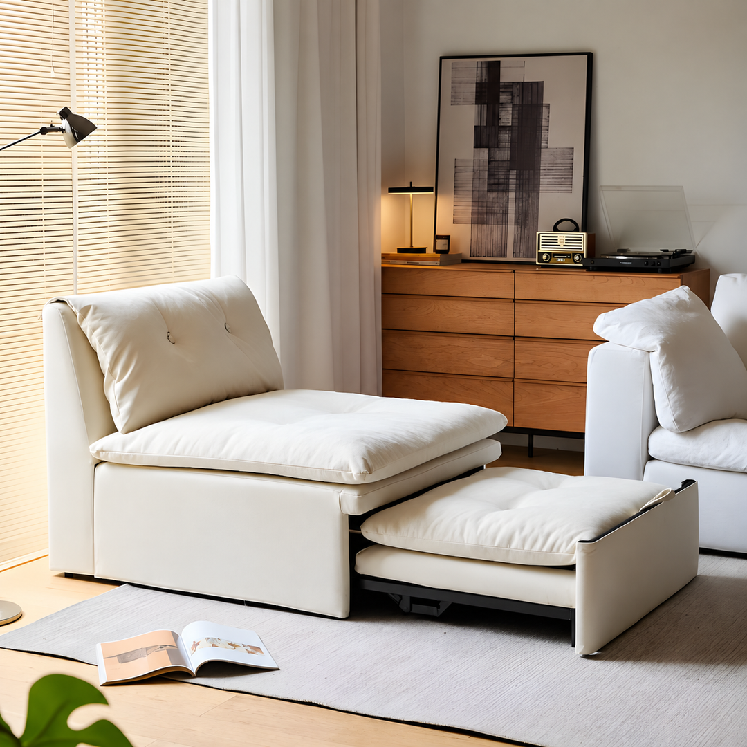 VAREDI Modern Leather Sofa Bed
