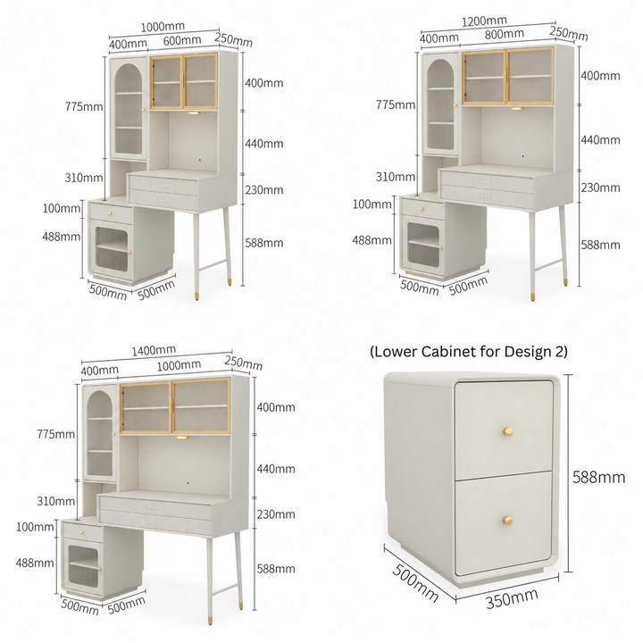 QORVENA Modern Vanity Study Table - Cassa Haus Singapore