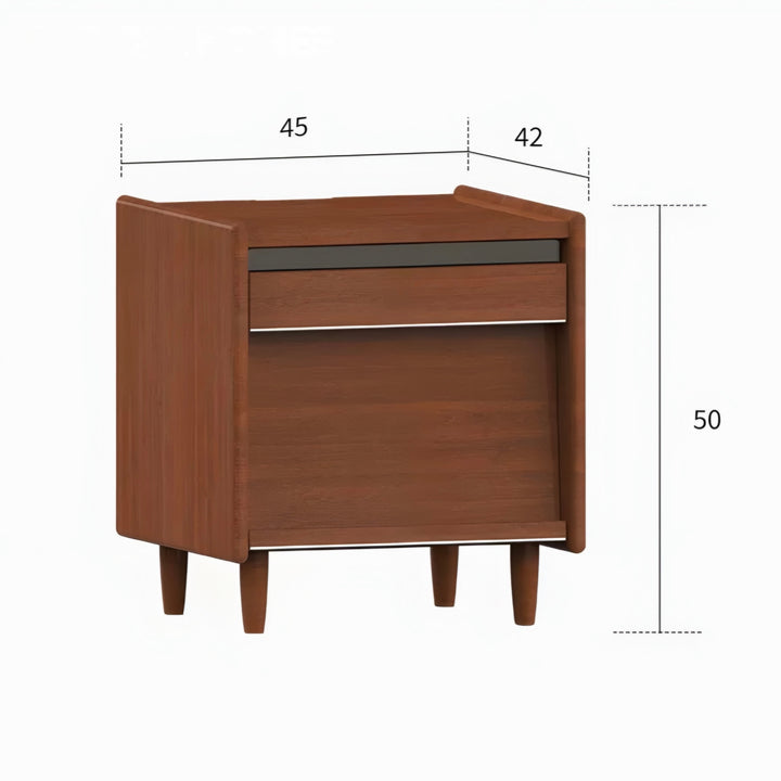 NAREN Modern Solid Wood Bedside Table