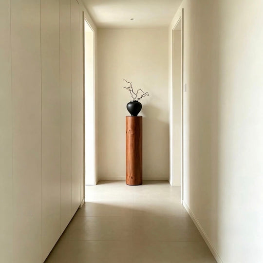 JOVEN Modern Solid Wood Round Pedestal - Cassa Haus Singapore