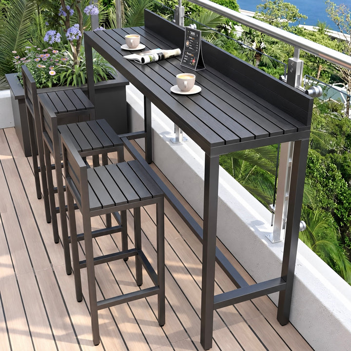 QORVENZA Modern Outdoor Bar Table and Chairs - Cassa Haus Singapore