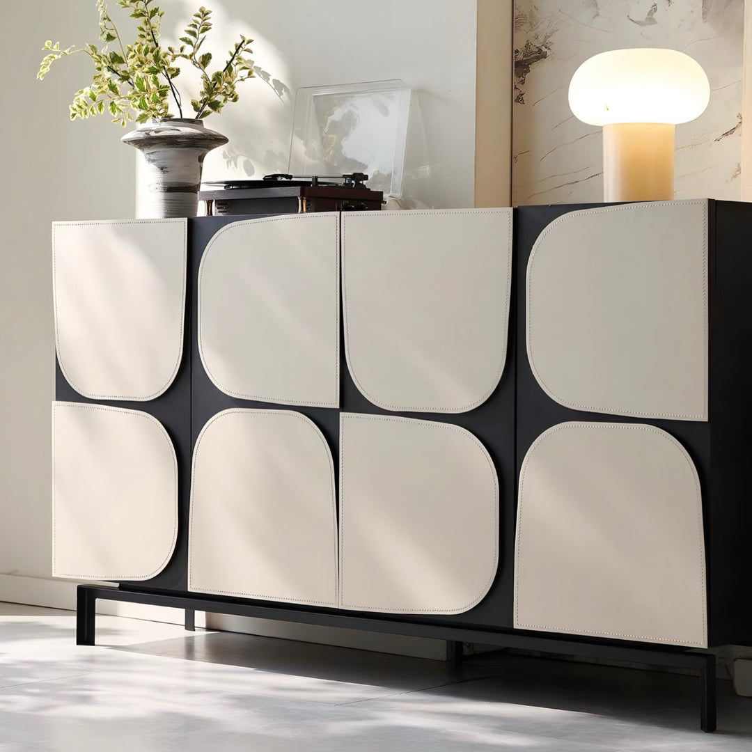 SADRIEL Modern Saddle Leather Sideboard - Cassa Haus Singapore