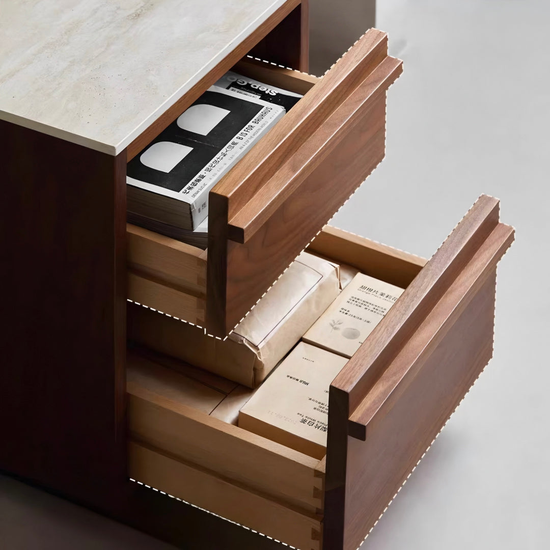 TAVEN Modern Solid Wood Bedside Table