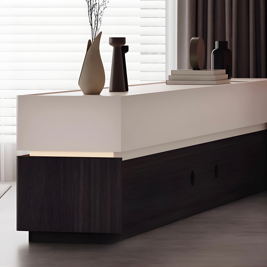 LUMIVAR Modern Solid Wood LED TV Console - Cassa Haus Singapore