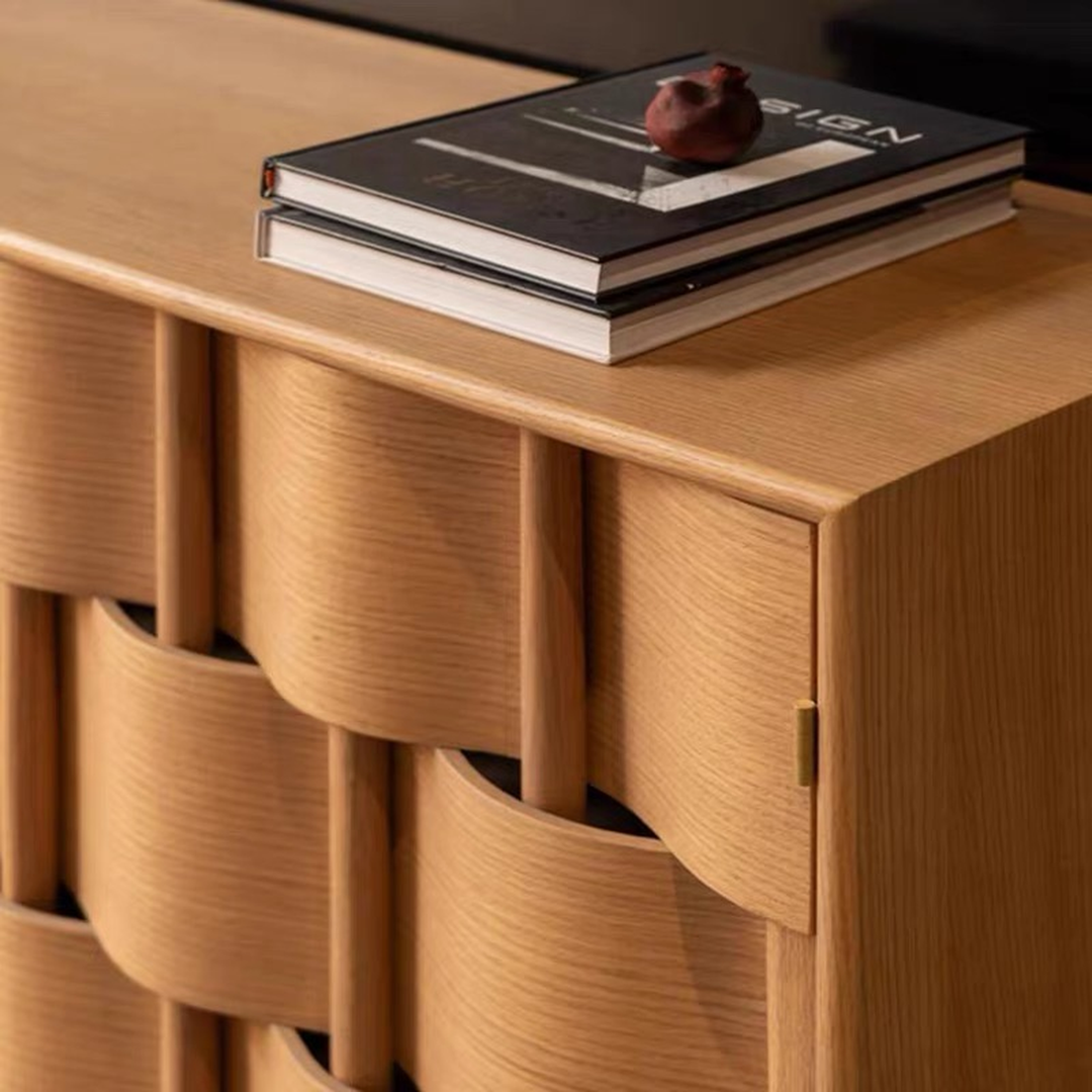 WEAVECRAFT Modern Solid Wood Sideboard