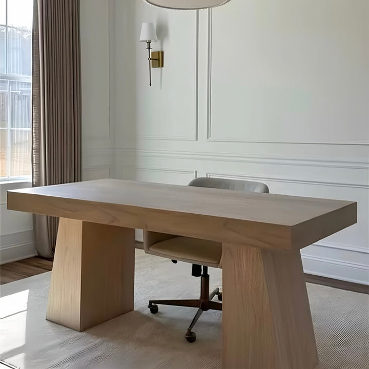 ROTHWELL Modern Solid Wood Study Table - Cassa Haus Singapore