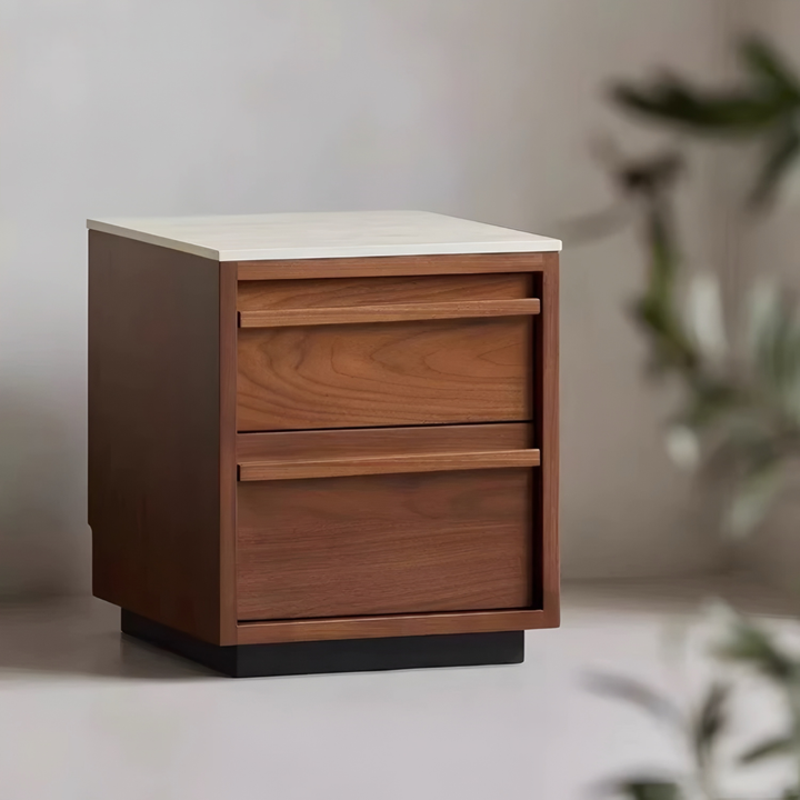 TAVEN Modern Solid Wood Bedside Table