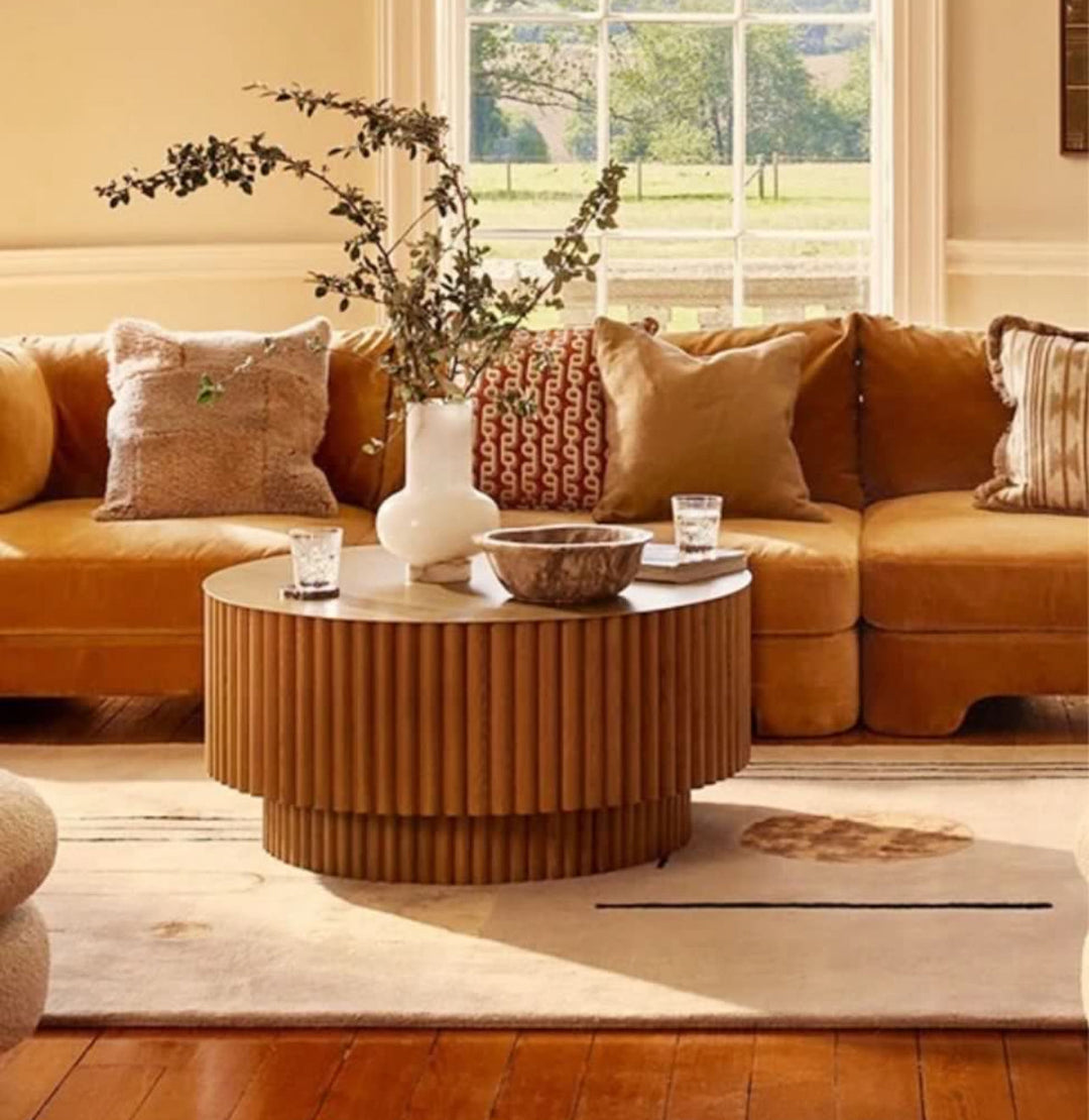 NOELLE Modern Fluted Coffee Table (Instock) - Radical Homes Singapore