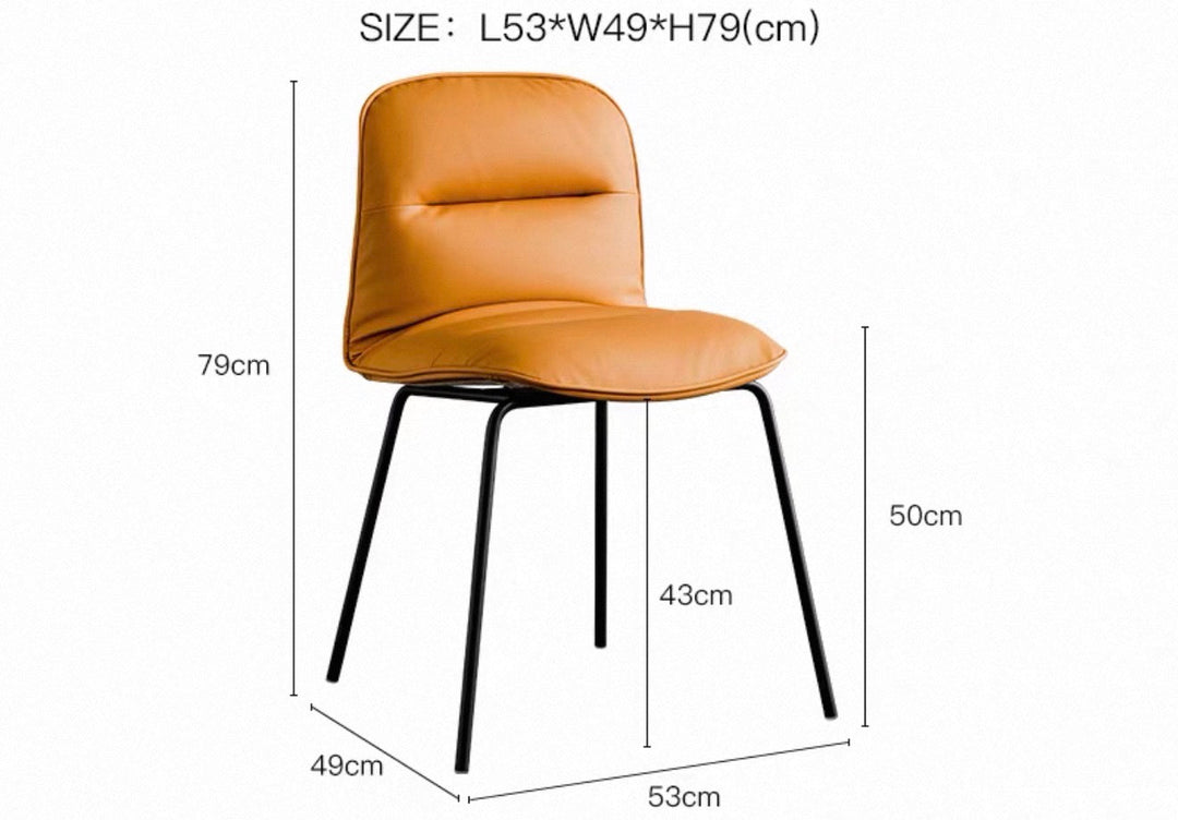 MEVORA Modern Leather Dining Chair - Cassa Haus Singapore