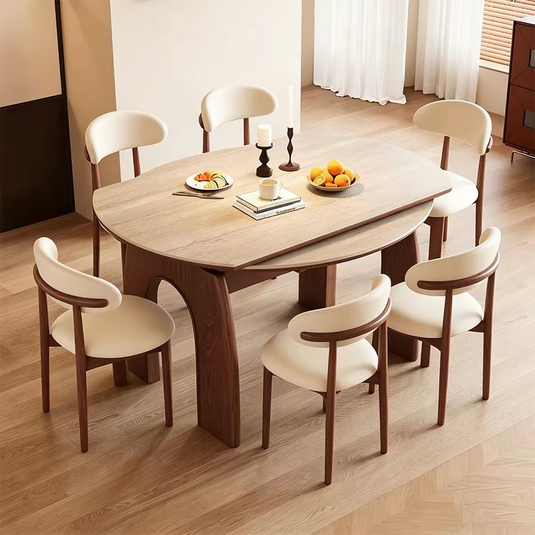 ASHLEY Modern Travertine Extendable Dining Table (INSTOCK) - Cassa Haus Singapore